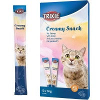 Trixie Creamy Snack White Shrimp КРЕВЕТКА з ТАУРіНОМ рідкі смаколики для котів 70 г (42682)